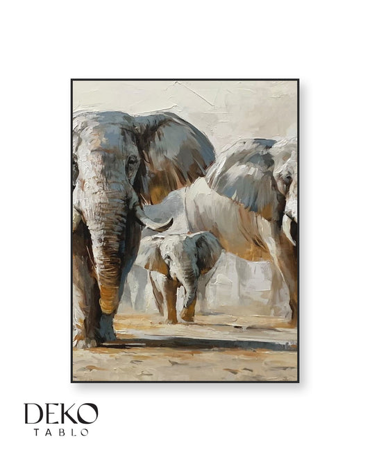 "Filler" Bej Tonları Yağlı Boya Tablo