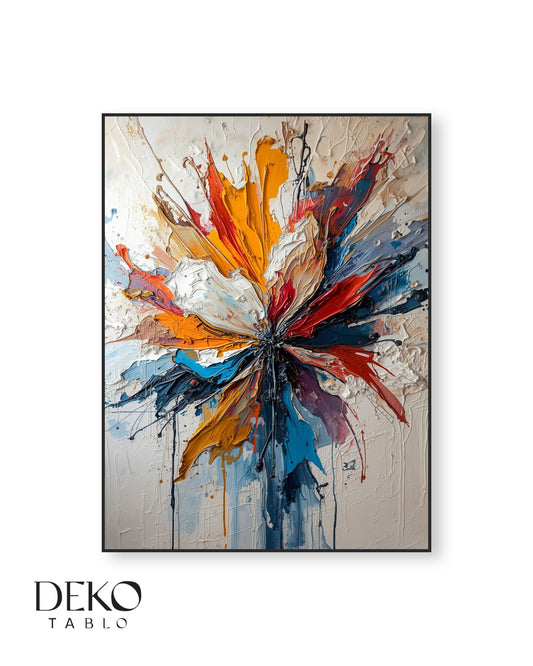 "Colorfull" Renkli Detaylı Yağlı Boya Tablo