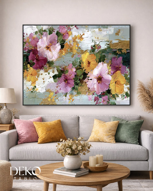 "Doğanın Renkleri" Renkli Detaylı Yağlı Boya Tablo